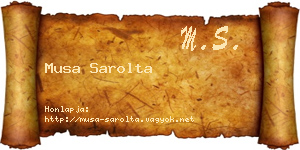 Musa Sarolta névjegykártya