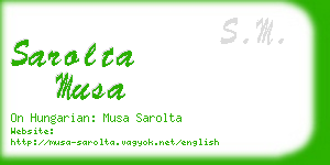 sarolta musa business card